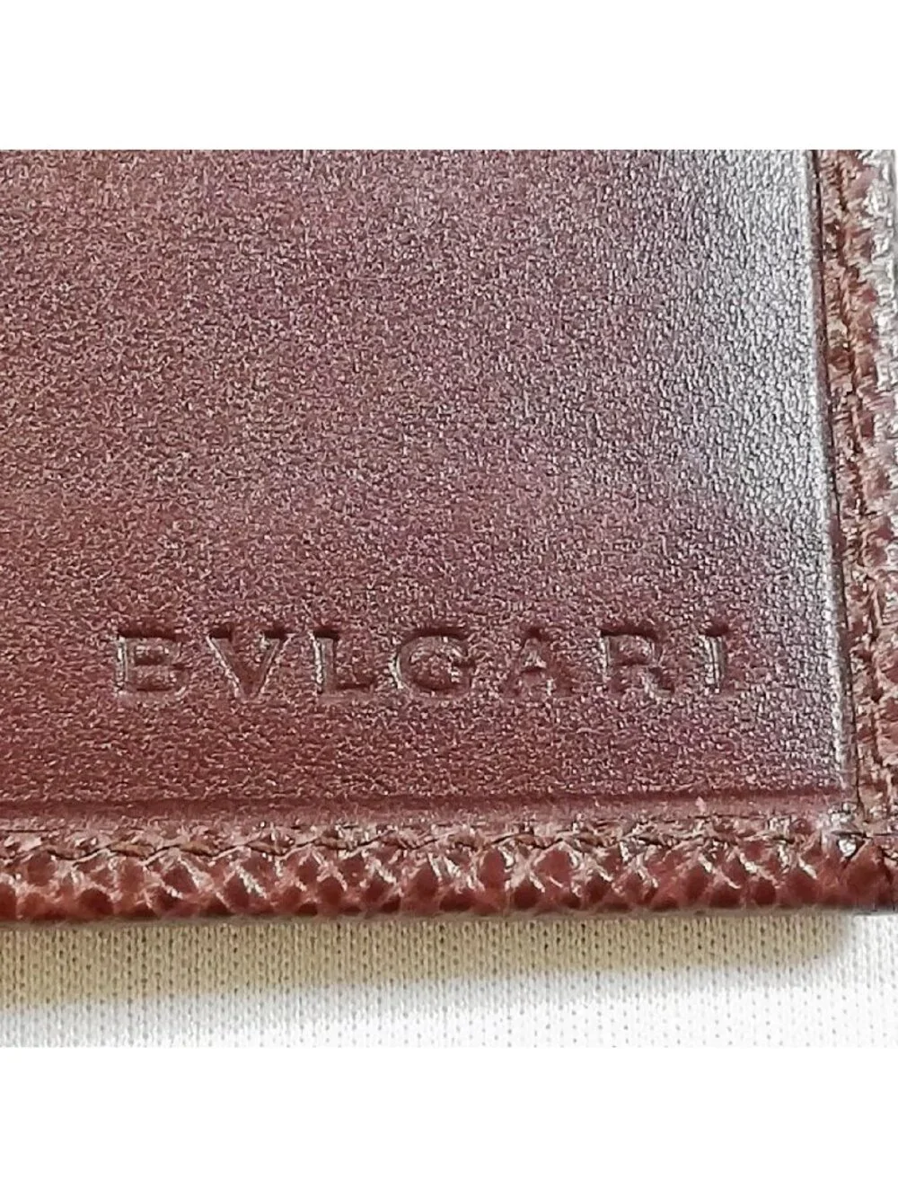 Bvlgari Logo Clip Billfold Dark Brown Wallet